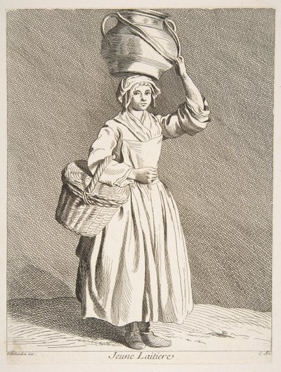 Ung Mælkepige, 1737. af Anne Claude Philippe de Caylus