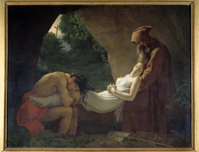Atala til Atalas grav eller begravelse. Maleri af Anne Louis Girodet de Roucy-Trioson (Anne-Louis Girodet de Roucy Trioson af Anne Louis Girodet de Roucy Trioson