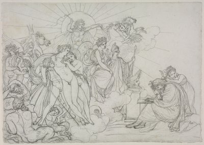 Påkaldelse til de guddommeligheder, der præsiderer over landbruget fra Virgils Georgics, efter 1798. af Anne Louis Girodet de Roucy Trioson