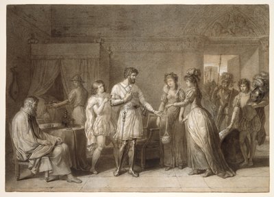 Bayard nægter at modtage gaver fra sin værtinde i Brescia af Anne Louis Girodet de Roussy Trioson