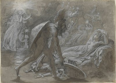 Fingal sørger over Malvinas lig, fra Ossians Berrathon af Anne Louis Girodet de Roussy Trioson