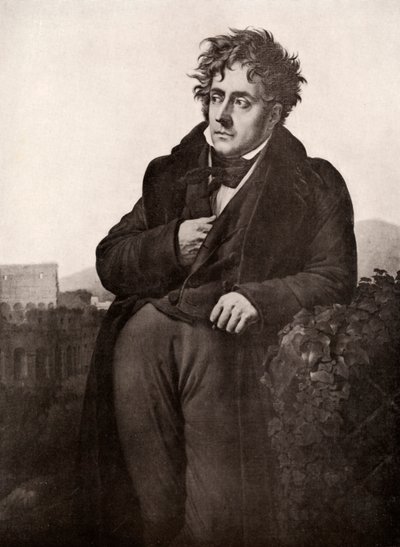 Francois-Rene, vicomte de Chateaubriand, fransk forfatter og diplomat, begyndelsen af det 19. århundrede. af Anne Louis Girodet de Roussy Trioson