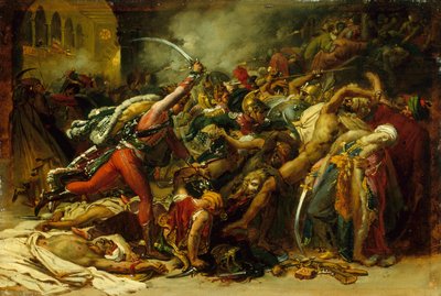 Skitse til Oprøret i Cairo af Anne Louis Girodet de Roussy Trioson