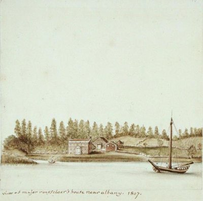 Major van Rensselaers hus nær Albany, New York af Anne Marguerite Hyde de Neuville