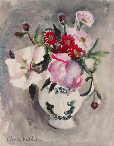 Blomster, ca. 1955 (akvarel på papir) af Anne Redpath
