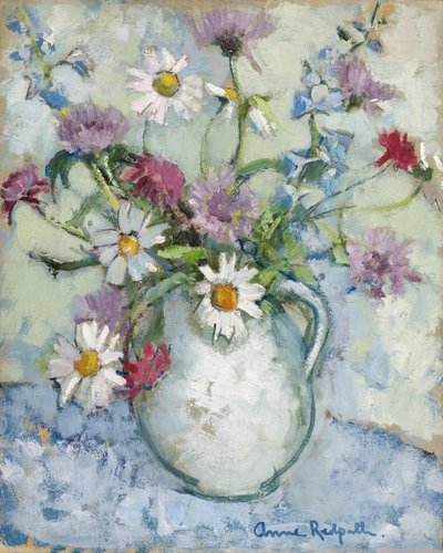 Sommerblomster i en kande af Anne Redpath