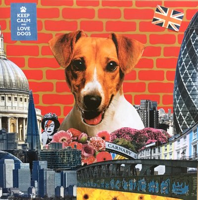 Jack Russel, 2015, Blandede medier af Anne Storno