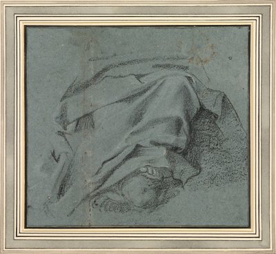 Carracci - Studie til draperiet over Jomfruens ben til Maria Himmelfarts-altertavlen, S.Maria del Popolo, RCIN 902108 af Annibale Carracci