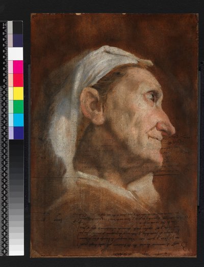 Hoved af en gammel kvinde, ca. 1590 af Annibale Carracci