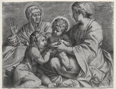 Madonna med skålen af Annibale Carracci