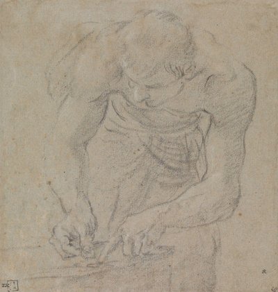 Mand tæller mønter af Annibale Carracci