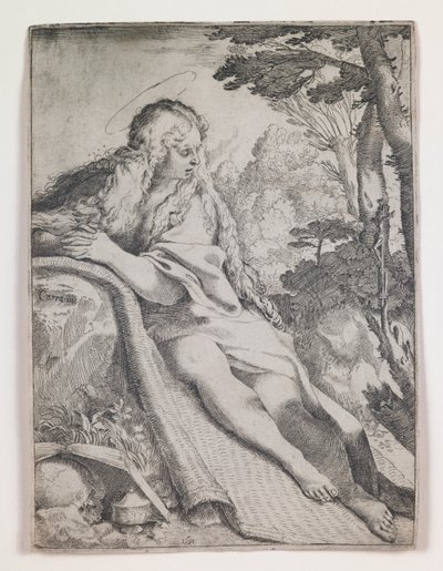 Maria Magdalena i ørkenen af Annibale Carracci