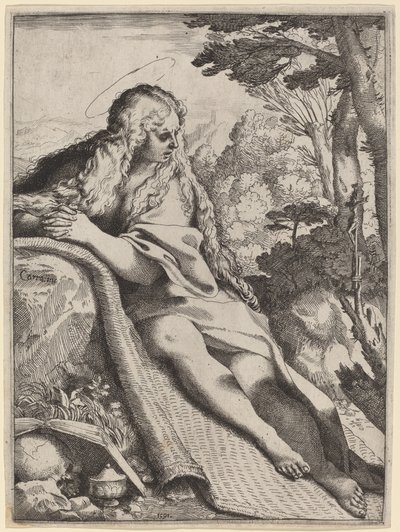 Maria Magdalene i ørkenen af Annibale Carracci