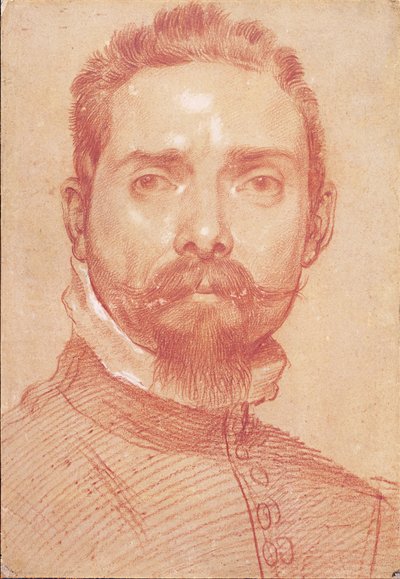 Portræt af lutspilleren Giulio Mascheroni, ca 1594 af Annibale Carracci