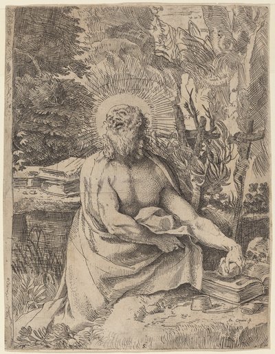 Sankt Hieronymus i ørkenen af Annibale Carracci