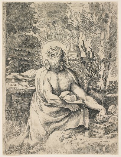 Sankt Hieronymus i ørkenen, ca. 1591 af Annibale Carracci