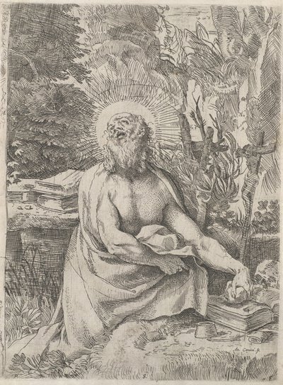 Sankt Hieronymus i ørkenen, ca. 1591. af Annibale Carracci