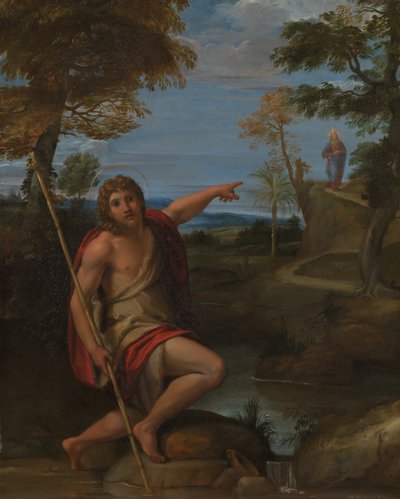 Johannes Døberen aflægger vidne, ca. 1600. af Annibale Carracci