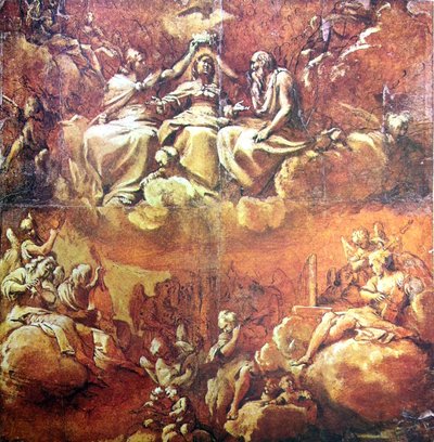 Studie til Jomfruens kroning - Annibale Carracci af Annibale Carracci