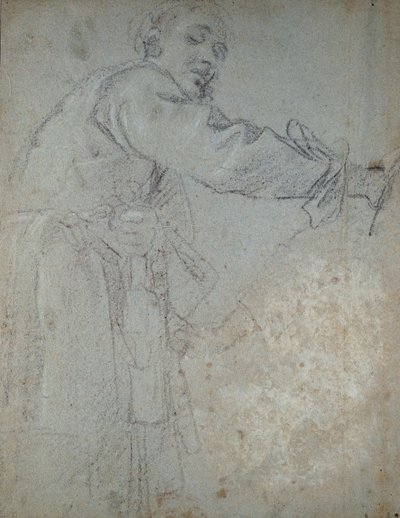 Studie af en draperet mandsfigur, 1580-1609 af Annibale Carracci