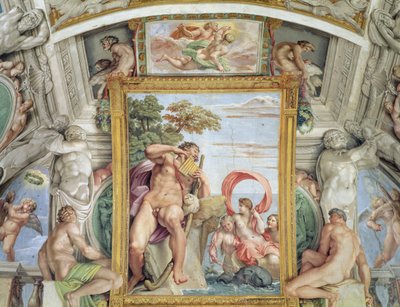 Galleria Carracci Carracci Hall detalje af Polyphemus og Galatea, 1597-1604 fresco af Annibale Carracci