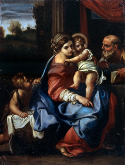 Den hellige familie med Johannes Døberen som dreng, slutningen af det 16. eller begyndelsen af det 17. århundrede. af Annibale Carracci