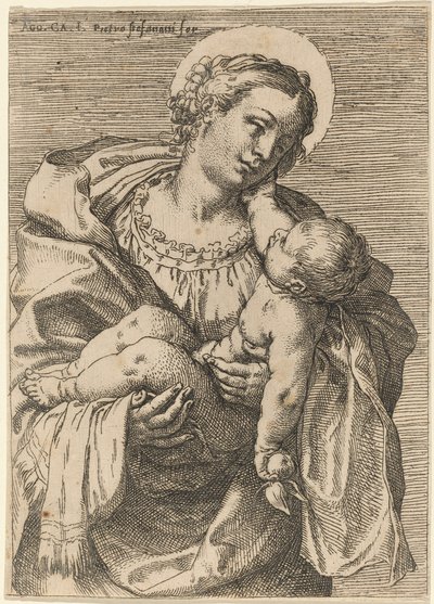 Madonnaen og barnet med et æble af Annibale Carracci