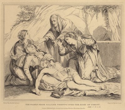 Kvinderne fra Galilæa græder over Kristi Legeme, Lukas af Annibale Carracci