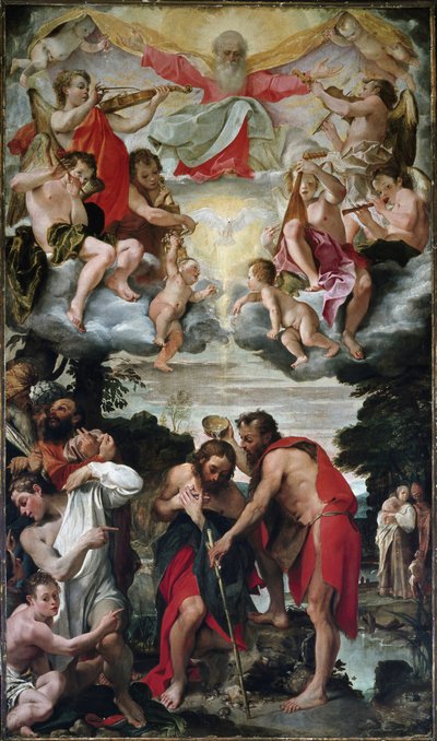 Kristi dåb (olie på lærred af Annibale Carracci