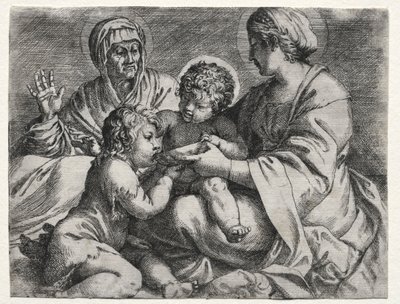 Jomfru med skålen, 1606. af Annibale Carracci