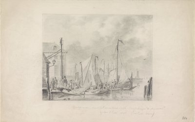 Ankomst til Amsterdam af flygtninge før syndfloden, 1825 af Anonymous
