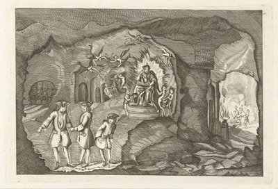 Daniel Raaps ankomst til helvede, 1754 af Anonymous