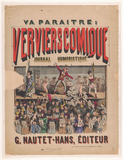Plakat for magasinet Verviers Comique Journal Humoristique af Anonymous