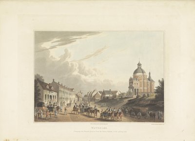 Afvoer af franske kanonnen af Waterloo Waterloo. Formidling af den franske kanon fra slagmarken den 24. juli 1815 (titel på objekt) af Anonymous