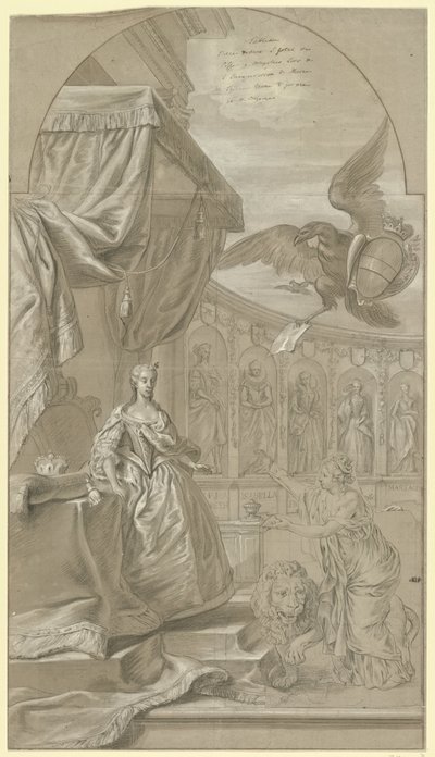 Allegori om overtagelsen af ​​ærkehertuginde Maria Anna af Østrig som regent, 1744 af Anonymous