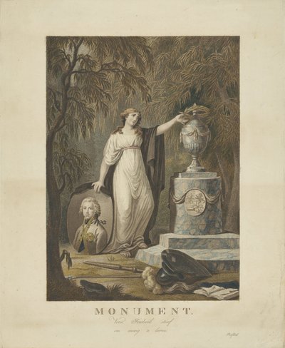 Allegorisk begravelsesmonument for Frederik, Prins af Orange-Nassau, 1799 af Anonymous