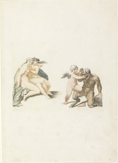 Amor straffer en satyr af Anonymous