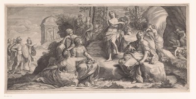 Apollo og muserne med kommende soldater af Anonymous