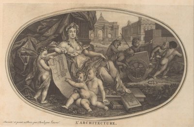 Arkitekt Arkitektur (titel på objekt) Cabinet of Fine Arts, eller Samling af de smukkeste tryk, indgraveret efter de originale malerier (...) (serietitel) af Anonymous