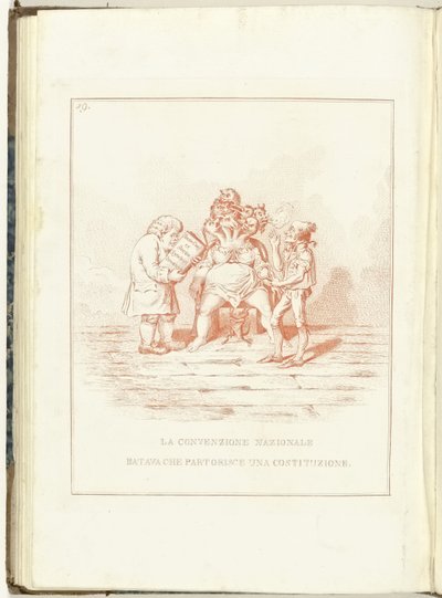 Barensnood van de Nationale Conventie, 1795 Batavisk nationalkonvent, der afføder en forfatning (titel på objekt) Hollandia Regenerata (Italiensk kopie) (serietitel) Hollands regeneration: et spejl for alle regenererede folk (seriøst af Anonymous