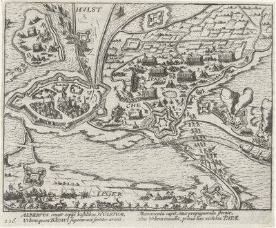 Belejring af Hulst af ærkehertug Albrecht, 1596 af Anonymous