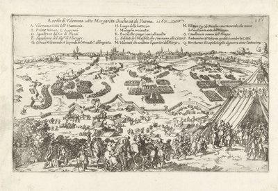 Beleg van Valenciennes, 1567 Belejring af Valencena under Margarita hertuginde af Parma. 1567 (titel på objekt) af Anonymous