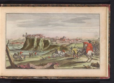 Belejring af Verua, ca. 1702 Verua fæstningen. Efter en vanskelig belejring og et tappert forsvar på seks måneder overgav sig til franskmændene den 8. april (titel på objekt) af Anonymous
