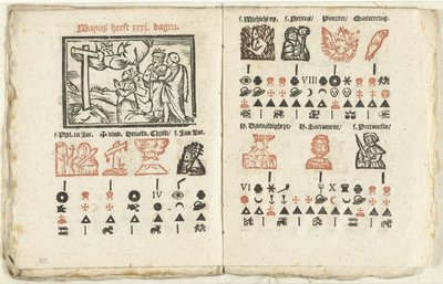 Sider med vejrudsigten for maj måned 1712 af Anonymous