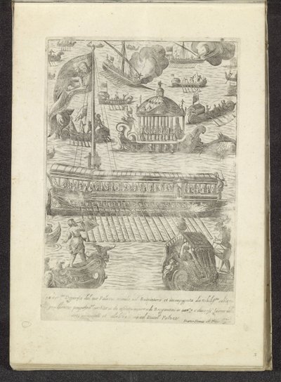 Bucintoro og andre schepen te Venetië Scènes uit het Venetiaanse leven (serietitel) Habiti d