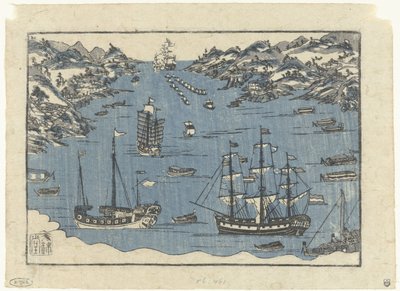 Udenlandske skibe i havnen i Nagasaki af Anonymous