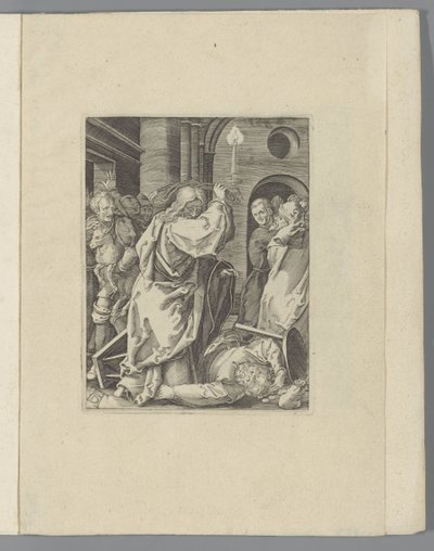 Kristus driver pengevekslerne ud af templet The Little Passion (serietitel) Passio Christi Ab Alberto Durer Nurenburgensi Effigiata (serietitel) af Anonymous