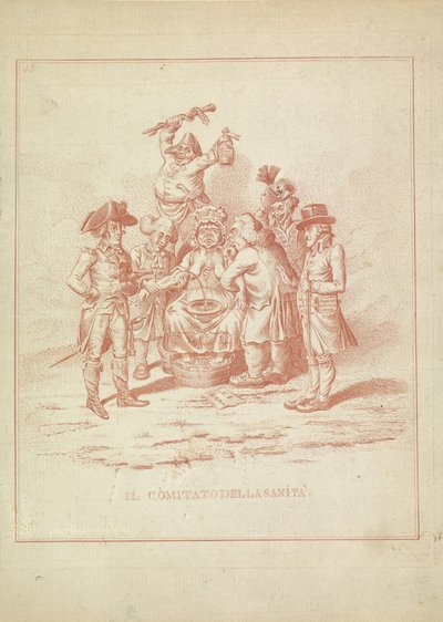 Sundhedsudvalget, 1795 Il Comitato della Sanita (titel på objekt) Hollandia Regenerata (italiensk kopi) (serietitel) af Anonymous