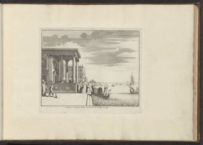 Damer af adel venter på en gondol i Venedig Kommentar les Femmes Nobles entrent dans les Gondoles à Venise (titel på objekt) Paladser og monumenter i Venedig, Livorno, Napoli og Rom (serietitel) af Anonymous
