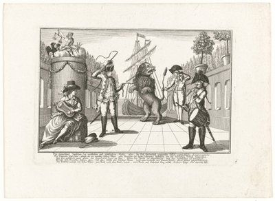 De Hollandse Leeuw af Pruisen, 1787 Forskellen mellem sekulær og guddommelig retfærdighed: eller den latterlige falsk-patriotiske suverænitet (...) (titel på objekt) af Anonymous